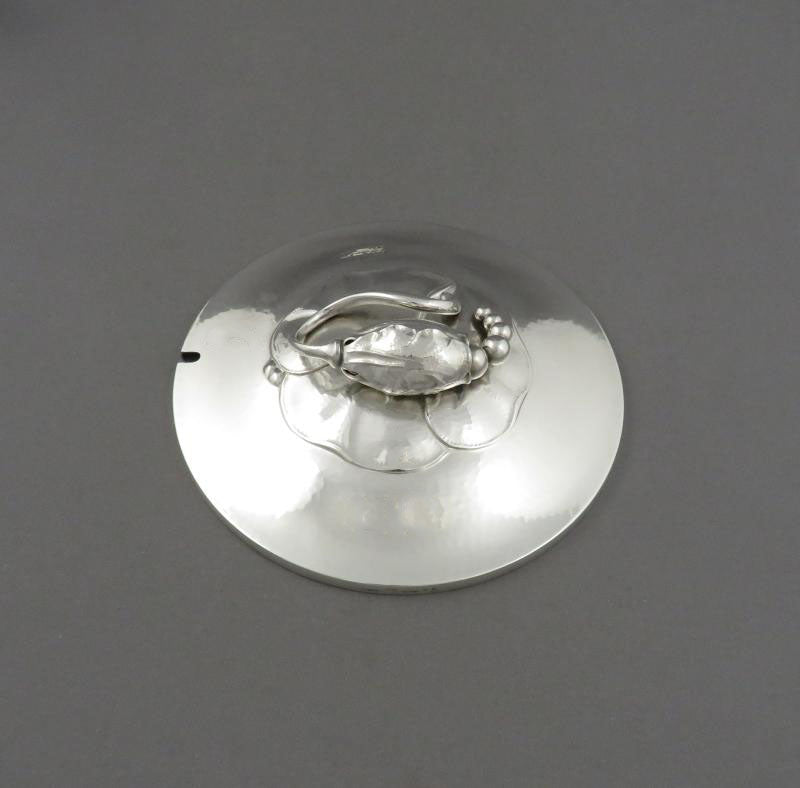 Georg Jensen Silver and Crystal Preserve Jar - JH Tee Antiques