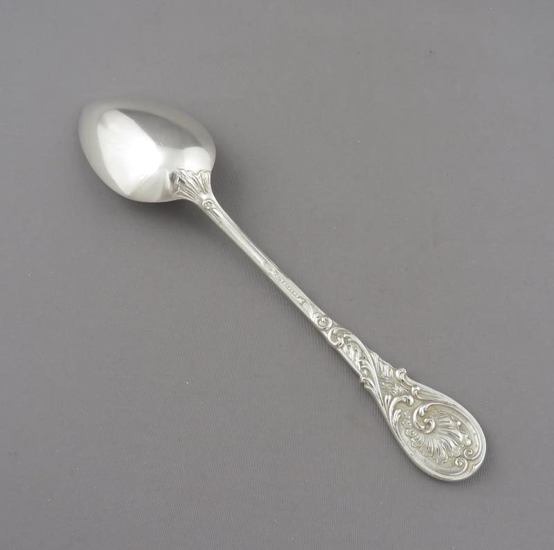 6 Russian Silver Dessert Spoons - JH Tee Antiques