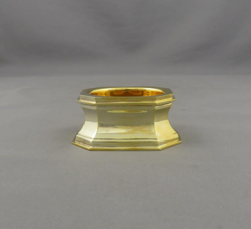 Tiffany Sterling Silver Gilt Trencher Salts - JH Tee Antiques
