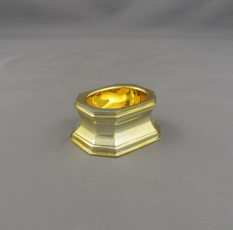 Tiffany Sterling Silver Gilt Trencher Salts - JH Tee Antiques