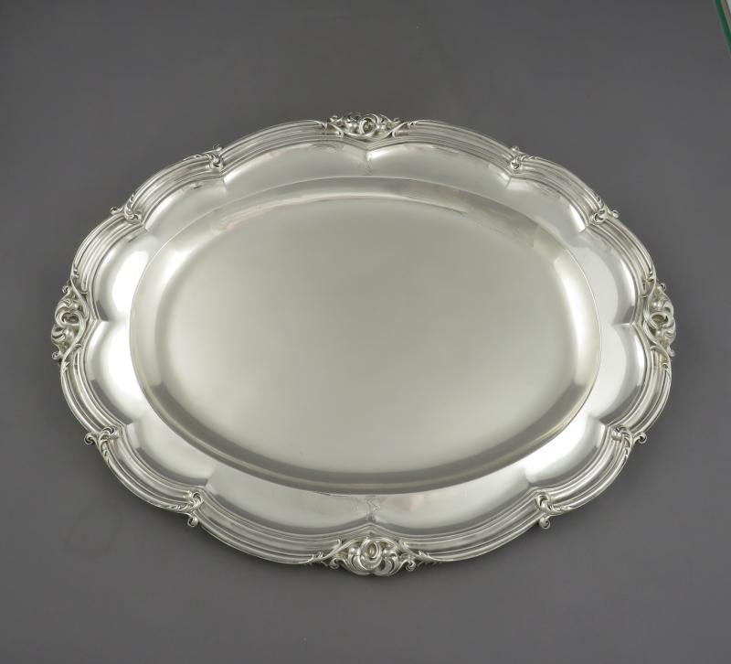 Benjamin Smith Sterling Silver Meat Platters - JH Tee Antiques