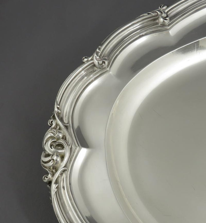 Benjamin Smith Sterling Silver Meat Platters - JH Tee Antiques