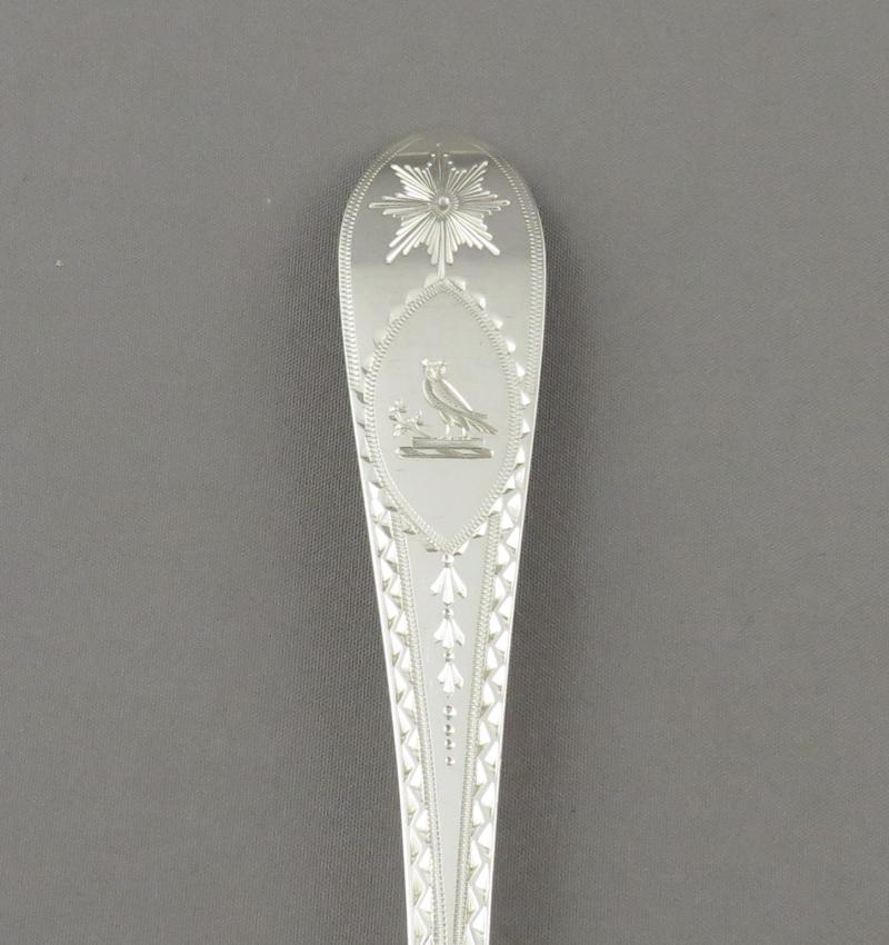 6 Edwardian Silver Dessert Spoons - JH Tee Antiques