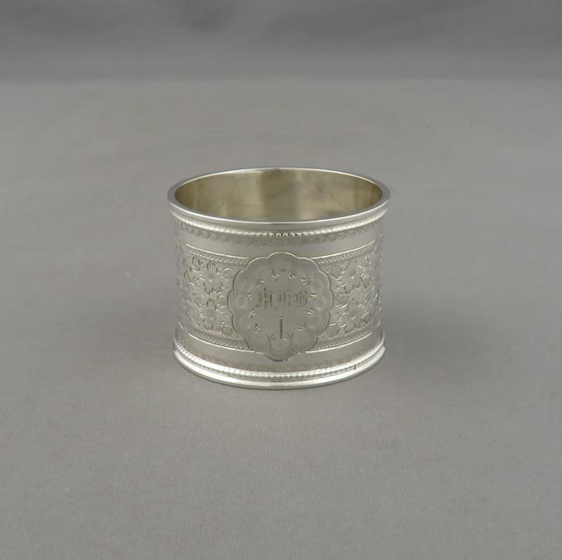 Pair of Victorian Sterling Silver Napkin Rings - JH Tee Antiques