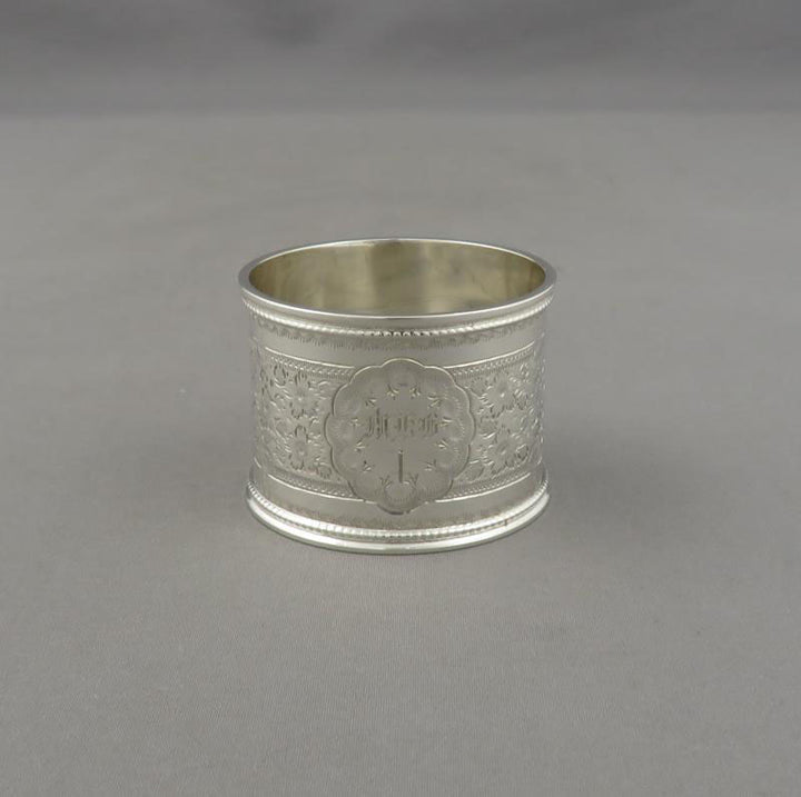 Pair of Victorian Sterling Silver Napkin Rings - JH Tee Antiques