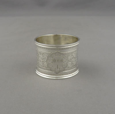 Pair of Victorian Sterling Silver Napkin Rings - JH Tee Antiques