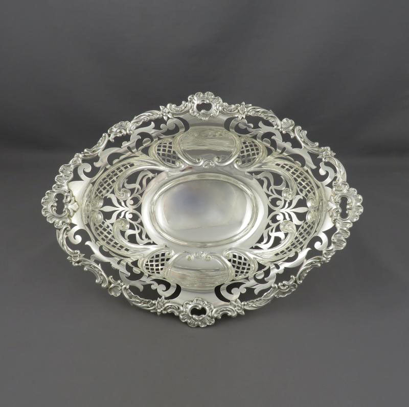 American Sterling Silver Basket - JH Tee Antiques