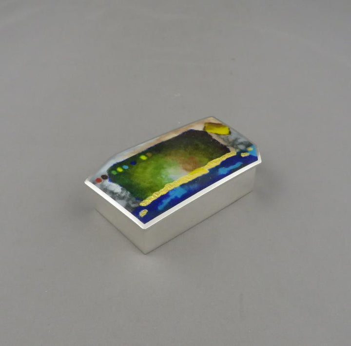 Korean Silver and Enamel Box - JH Tee Antiques