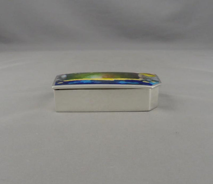 Korean Silver and Enamel Box - JH Tee Antiques