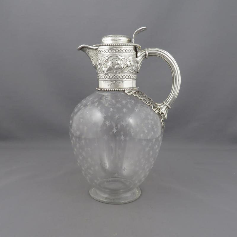 Victorian Silver Claret Jug - JH Tee Antiques