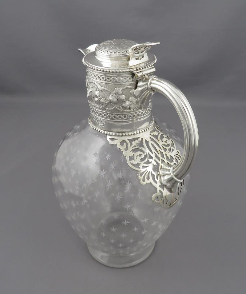 Victorian Silver Claret Jug - JH Tee Antiques