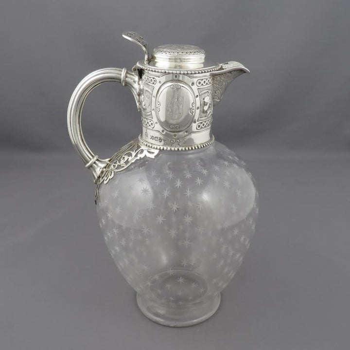 Victorian Silver Claret Jug - JH Tee Antiques