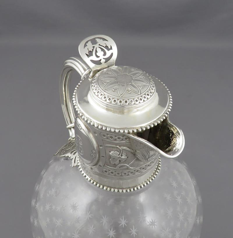 Victorian Silver Claret Jug - JH Tee Antiques