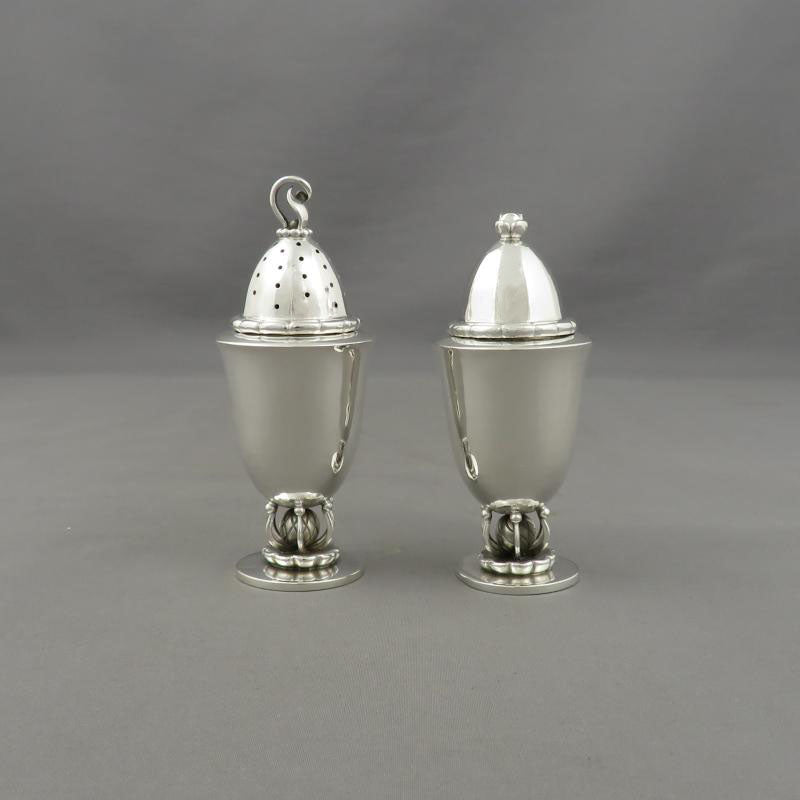 Georg Jensen Blossom Salt and Pepper Shakers 236A - JH Tee Antiques