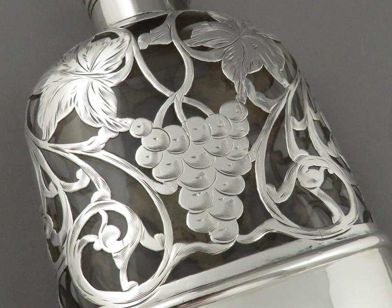 American Sterling Silver Flask - JH Tee Antiques