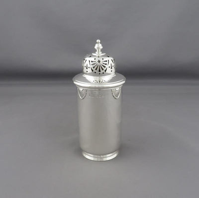 English Sterling Silver Sugar Caster - JH Tee Antiques