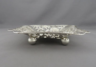 Chinese Export Silver Dessert Dish - JH Tee Antiques