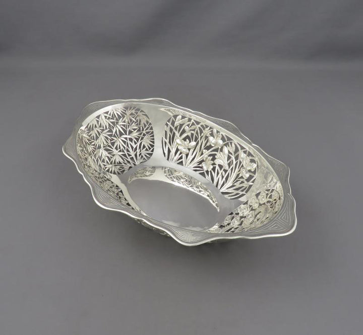 Chinese Export Silver Basket - JH Tee Antiques