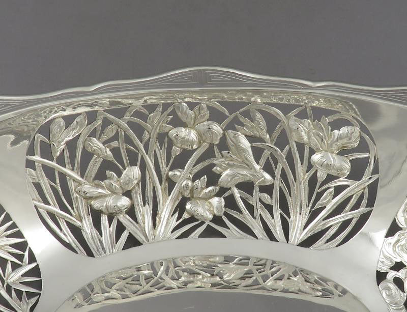 Chinese Export Silver Basket - JH Tee Antiques