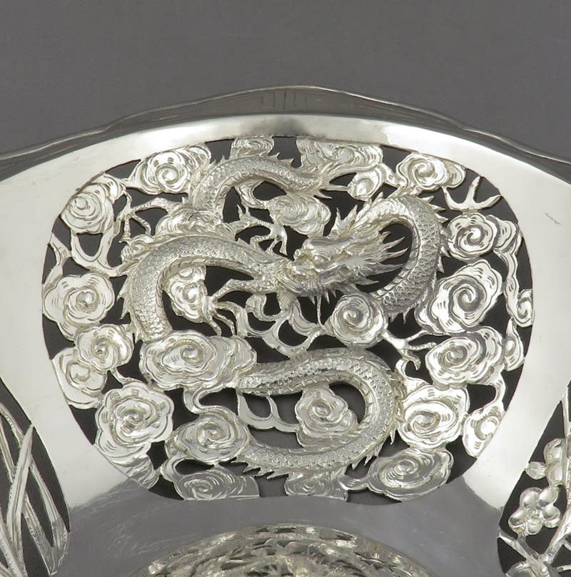 Chinese Export Silver Basket - JH Tee Antiques