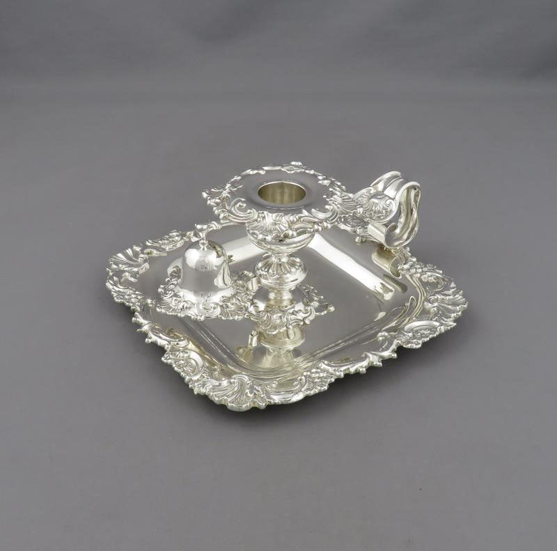 American Sterling Silver Chamberstick - JH Tee Antiques