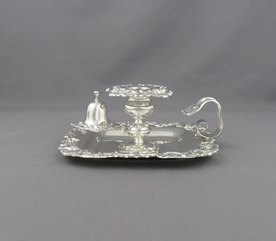 American Sterling Silver Chamberstick - JH Tee Antiques