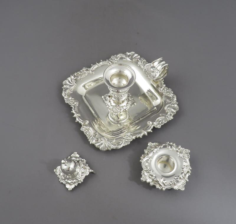 American Sterling Silver Chamberstick - JH Tee Antiques