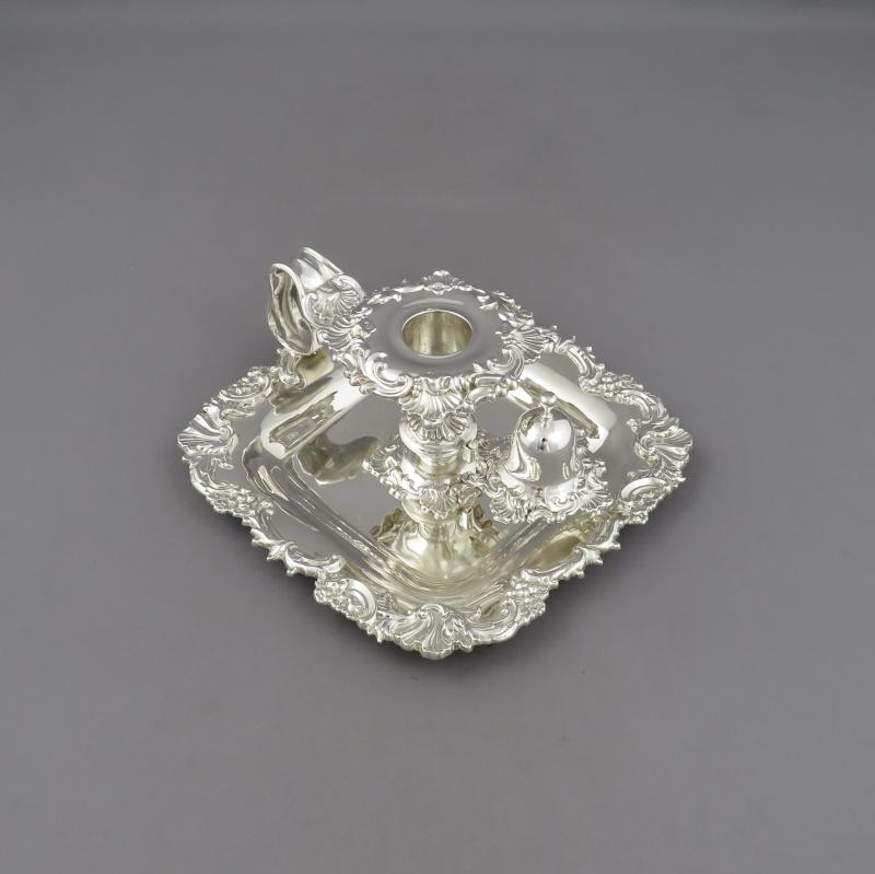 American Sterling Silver Chamberstick - JH Tee Antiques