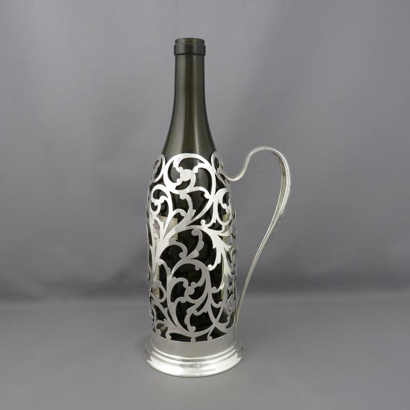 American Sterling Silver Wine Bottle Holder - JH Tee Antiques