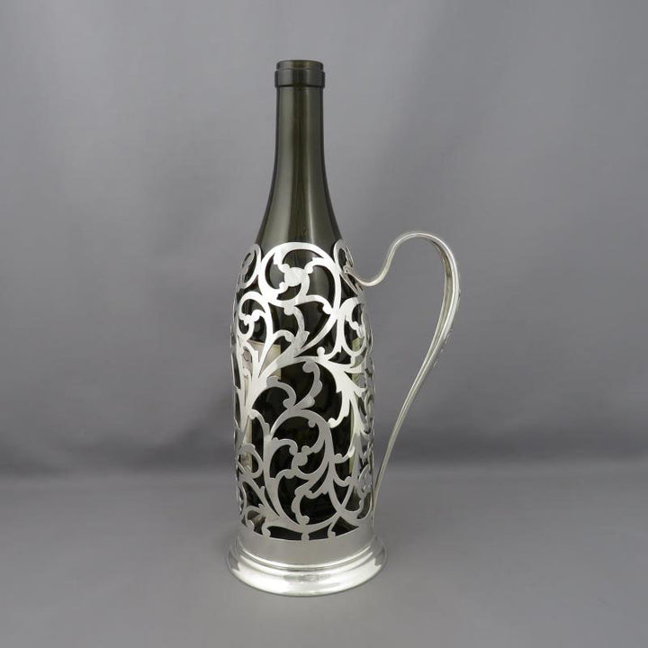 American Sterling Silver Wine Bottle Holder - JH Tee Antiques