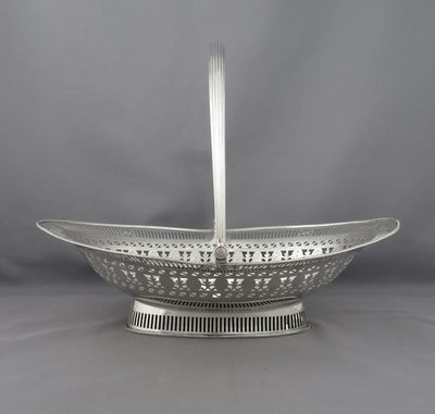 George III Neoclassical Silver Basket - JH Tee Antiques