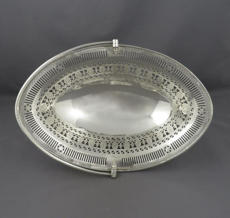 George III Neoclassical Silver Basket - JH Tee Antiques