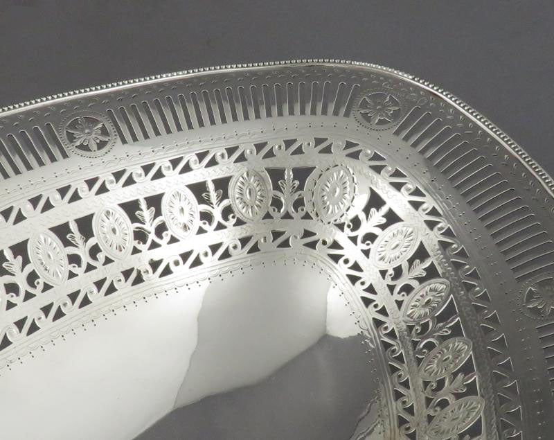 George III Neoclassical Silver Basket - JH Tee Antiques
