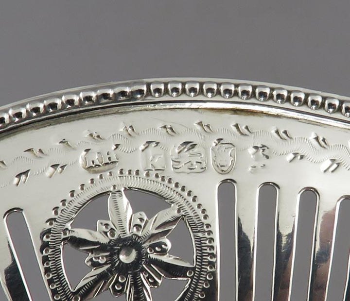 George III Neoclassical Silver Basket - JH Tee Antiques