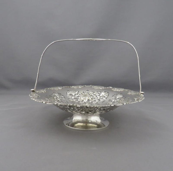 Chinese Export Silver Basket - JH Tee Antiques