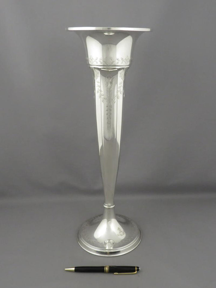 American Sterling Silver Vase - JH Tee Antiques