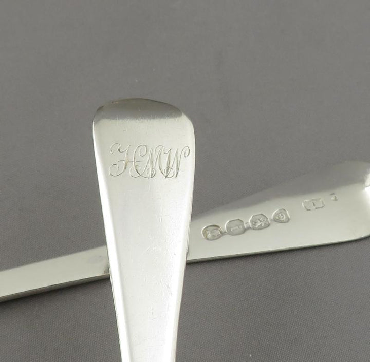 Six George IV Sterling Silver Teaspoons - JH Tee Antiques