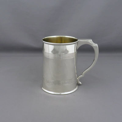 Victorian Sterling Silver Pint Mug - JH Tee Antiques