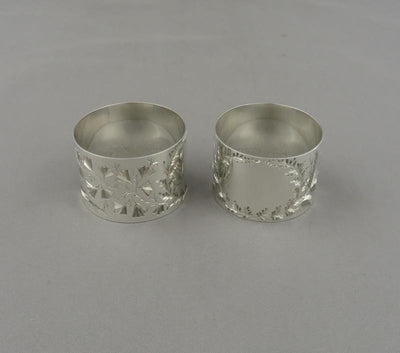 Set of 4 Victorian Sterling Silver Napkin Rings - JH Tee Antiques