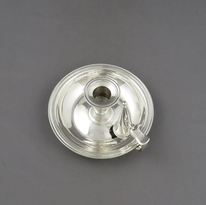 William IV Sterling Silver Chamberstick - JH Tee Antiques
