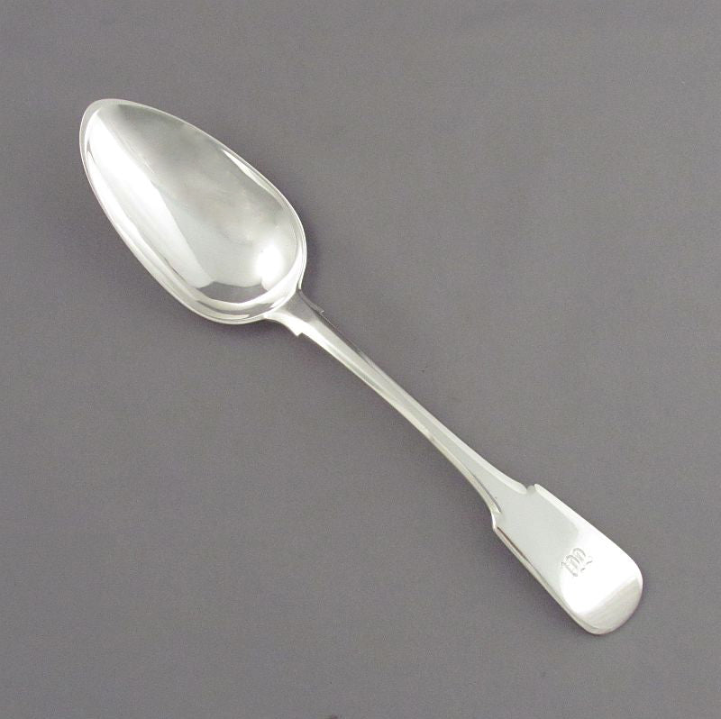 Set of 12 Scottish Provincial Silver Tablespoons - JH Tee Antiques