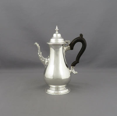 Victorian Silver Bachelor Coffee Pot - JH Tee Antiques