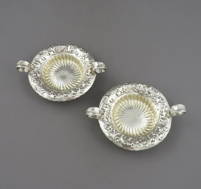 Pair of American Silver Bon Bon Dishes - JH Tee Antiques