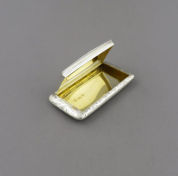 Victorian Silver Snuff Box Edward Smith - JH Tee Antiques