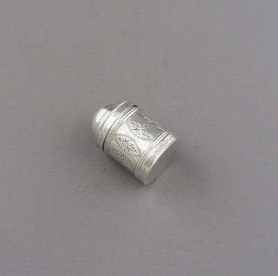George III Silver Nutmeg Grater - JH Tee Antiques