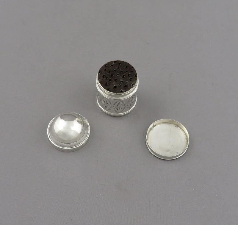 George III Silver Nutmeg Grater - JH Tee Antiques