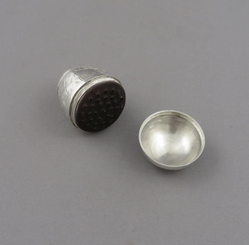 George III Silver Double Nutmeg Grater - JH Tee Antiques