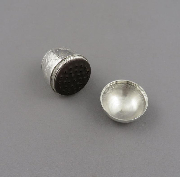 George III Silver Double Nutmeg Grater - JH Tee Antiques