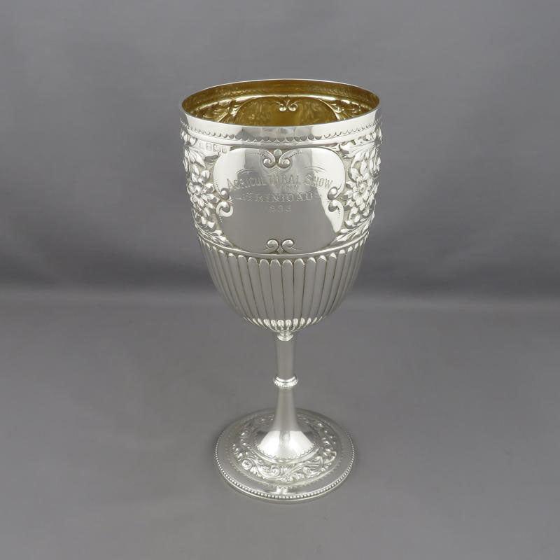 Victorian Sterling Silver Trophy Cup - JH Tee Antiques