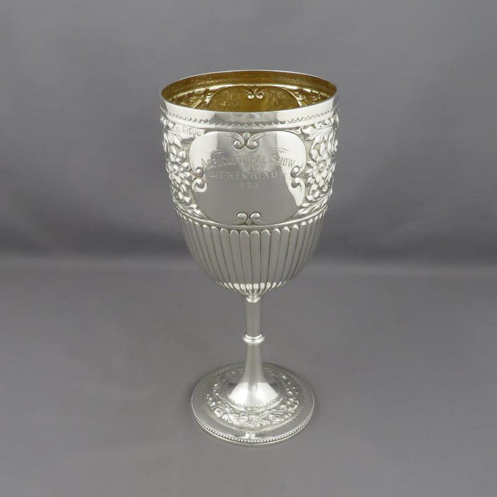 Victorian Sterling Silver Trophy Cup - JH Tee Antiques